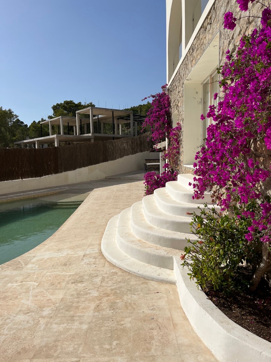 Same steps and pool surround clean and bright after our work